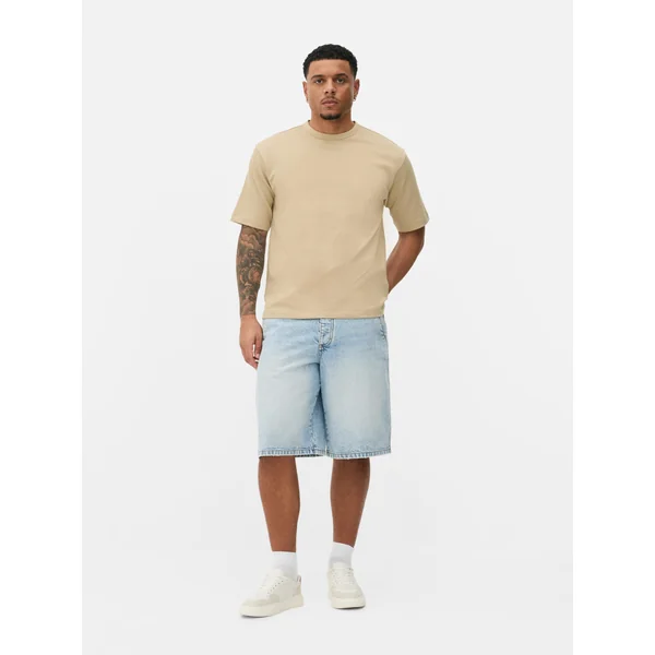 Relaxed Seersucker T-Shirt - Stone