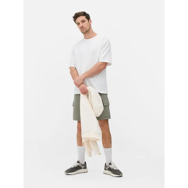 Relaxed Seersucker T-Shirt - White