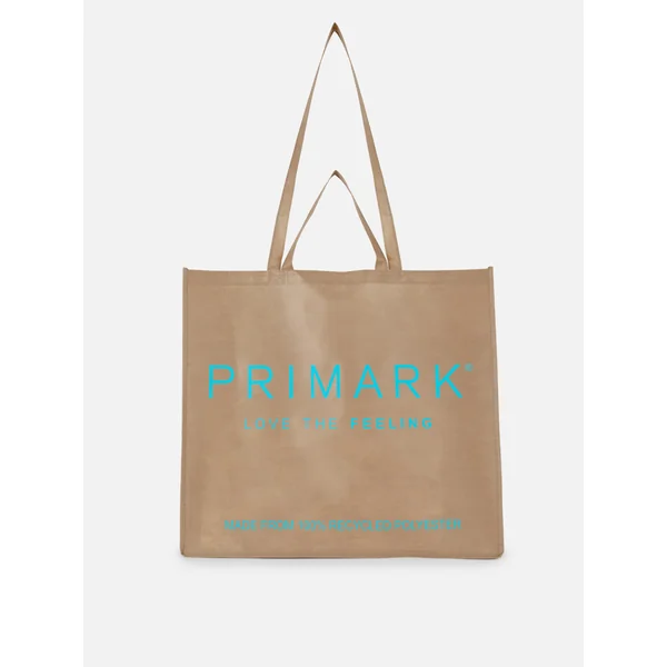 Reusable Shopper Tote Bag - Light Brown
