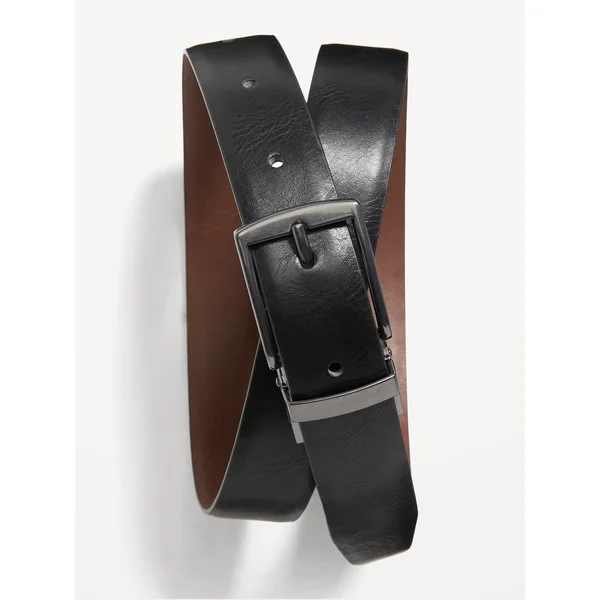 Reversible Belt for Boys - Black/Brown