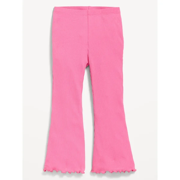 Ribbed Flare-Leg Leggings for Toddler Girls - Pink Splendor