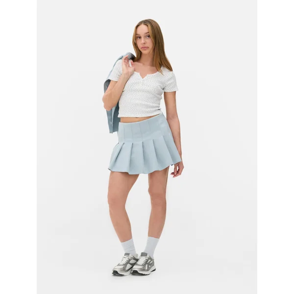 Ribbed Henley T-Shirt - Multi