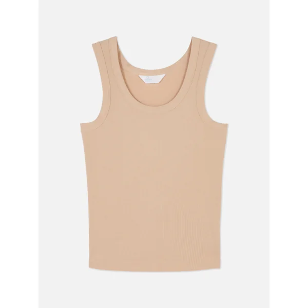 Ribbed Modal Pajama Tank Top - Oatmeal