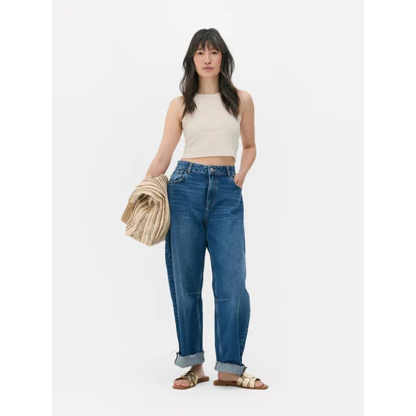 Ribbed Racerback Cropped Tank - Oatmeal