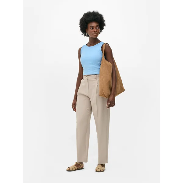 Ribbed Racerback Tank - Blue