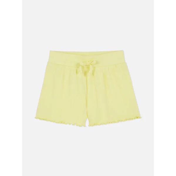 Ribbed Summer Shorts - Lemon