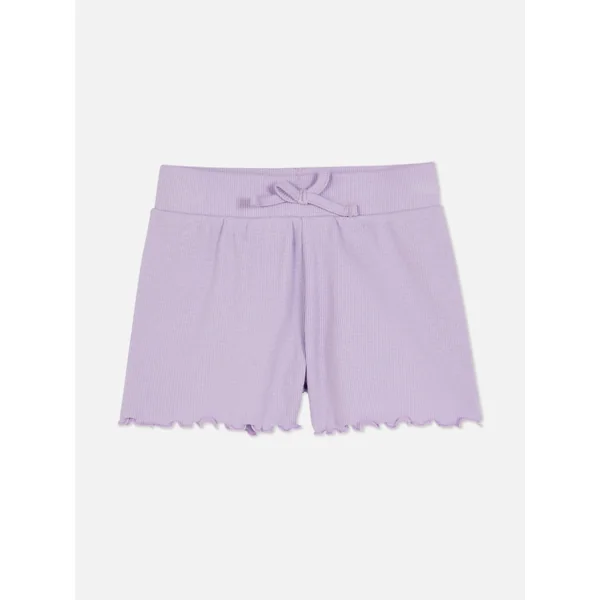 Ribbed Summer Shorts - Lilac