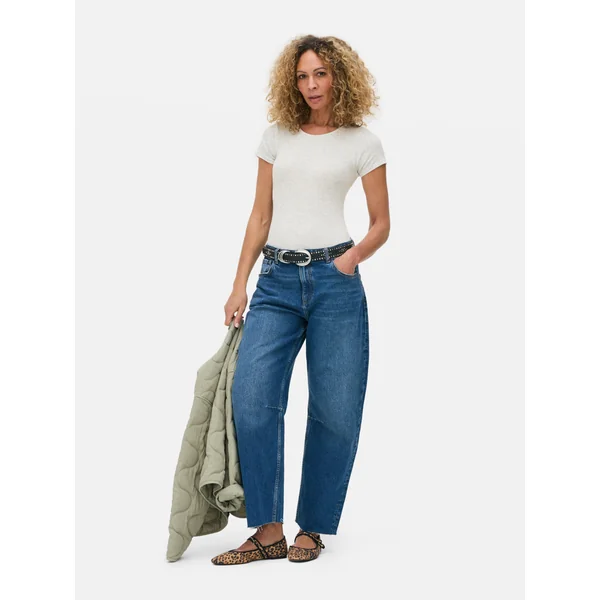 Ribbed T-Shirt Bodysuit - Gray Heather