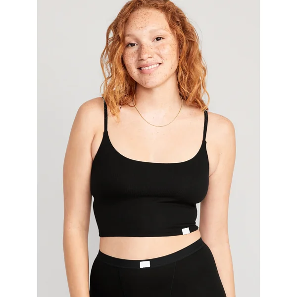 Rib-Knit Brami Top - Black Jack