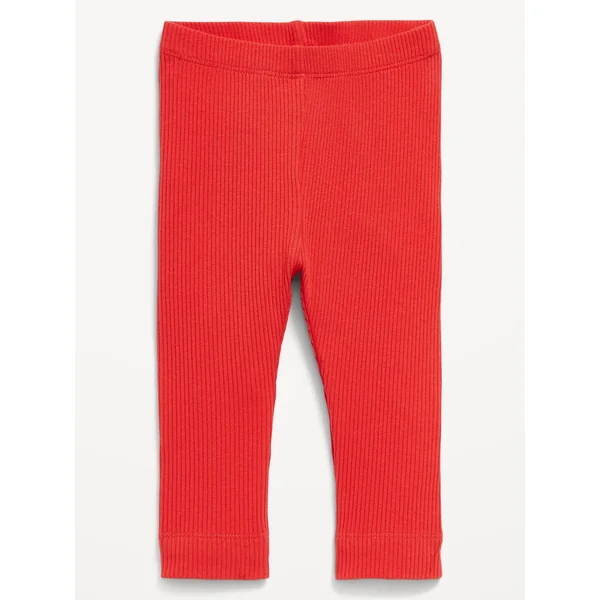 Rib-Knit Leggings for Baby - Robbie Red