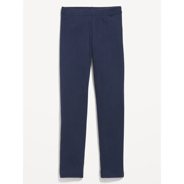 Rib-Knit Leggings for Girls - Lost at Sea Navy