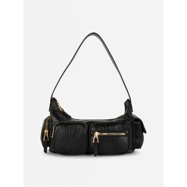 Rita Ora Multi-Pocket Baguette Bag - Black