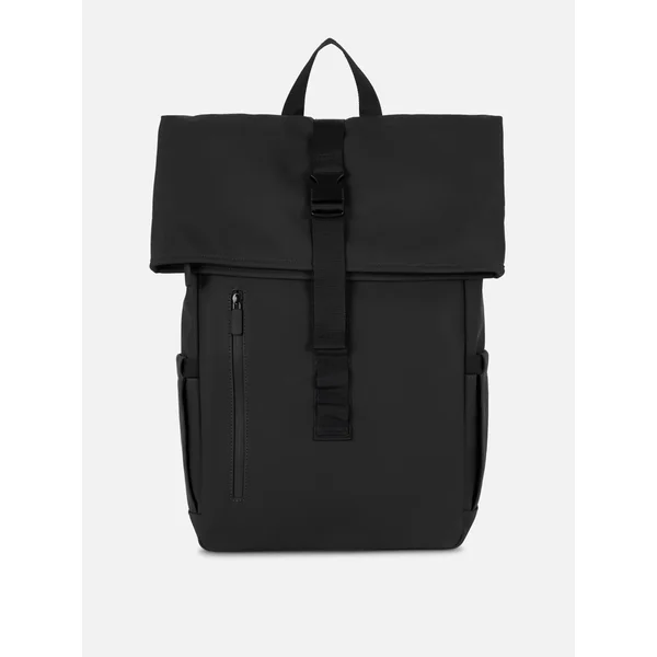 Roll Top Backpack - Black