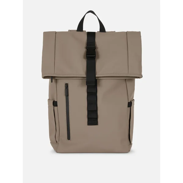 Roll Top Backpack - Taupe