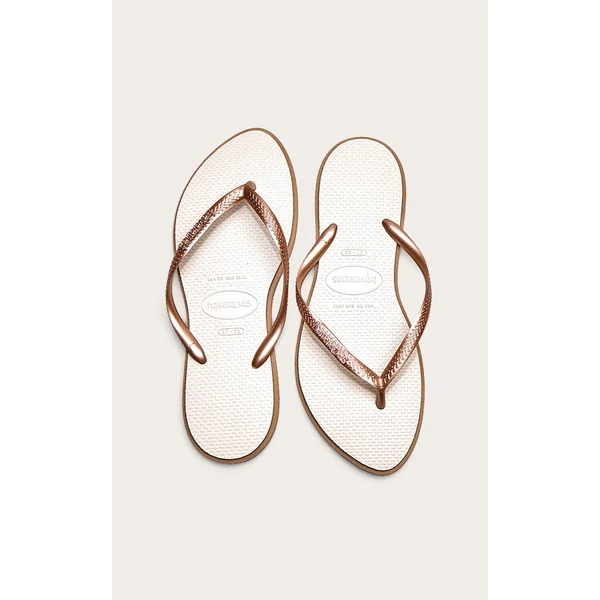 Rose Gold Havaianas Slim Point Filp Flops