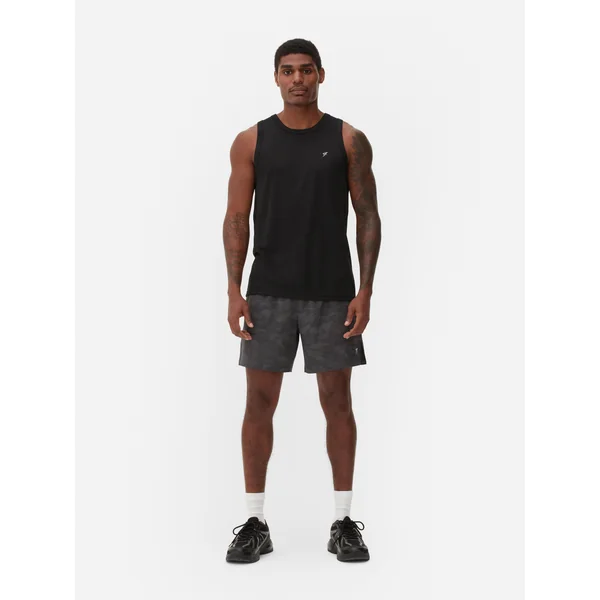 Round Neck Sports Tank - Black