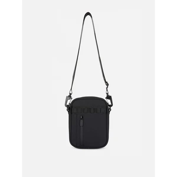 Rubberized Crossbody Bag - Black