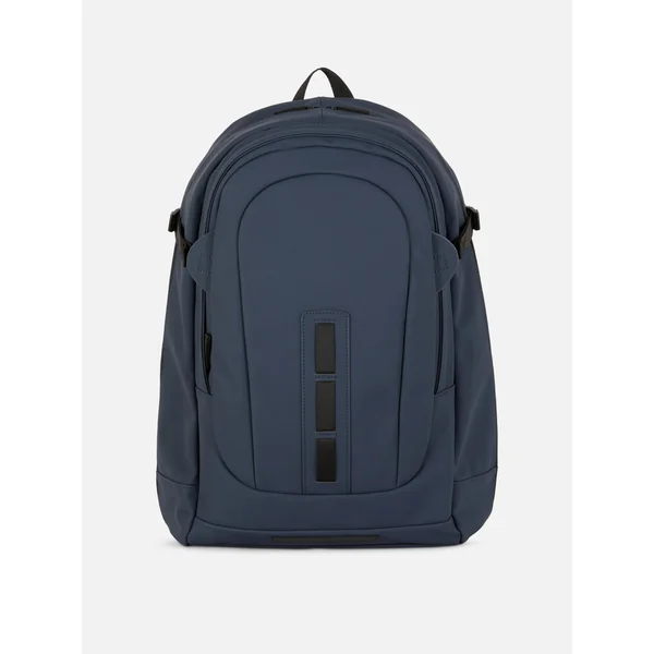 Rubberized Zip Backpack - Navy
