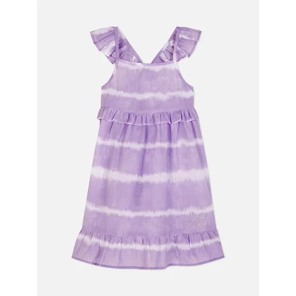 Ruffled Tiered Dress - Purple