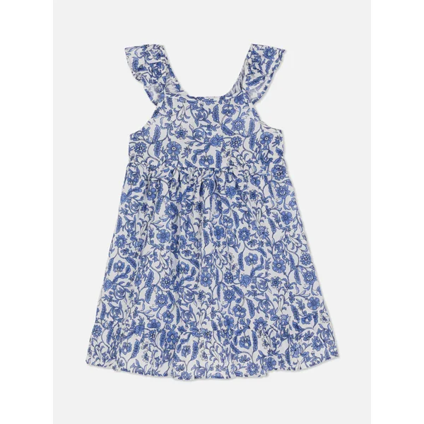 Ruffled Tiered Dress - White