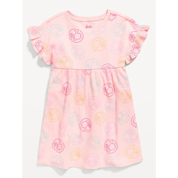 Ruffle-Sleeve Licensed Graphic Dress for Toddler Girls - BARBIE