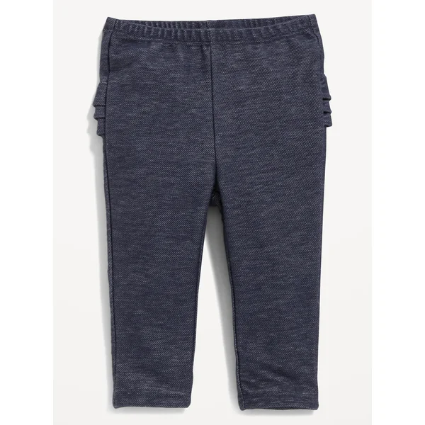 Ruffle-Trim Leggings for Baby - Denim