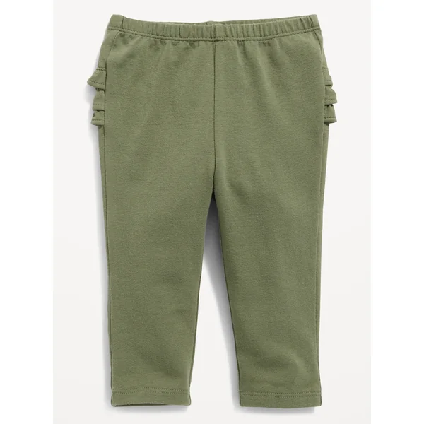 Ruffle-Trim Leggings for Baby - Olive Through This