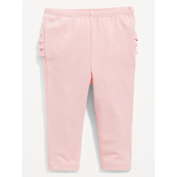 Ruffle-Trim Leggings for Baby - Practically Pink