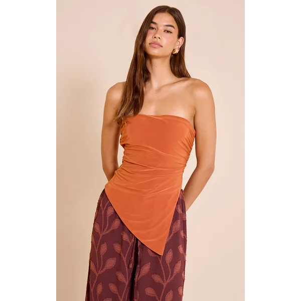Rust Double Layer Slinky Split Side Bandeau