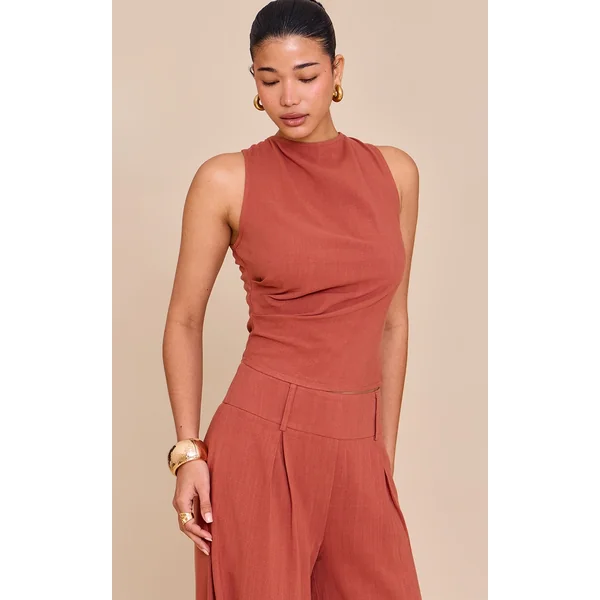 Rust Longline Vest Top