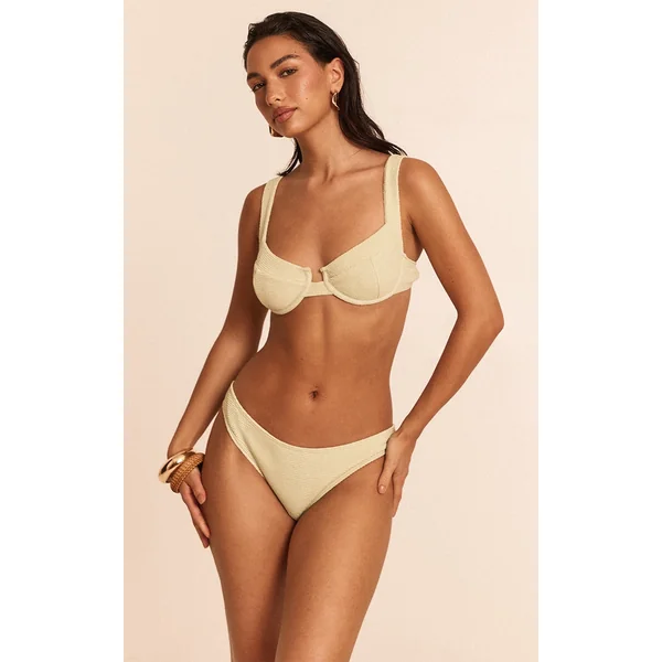 Sage Green Mini Crinkle Tanga Bikini Bottoms