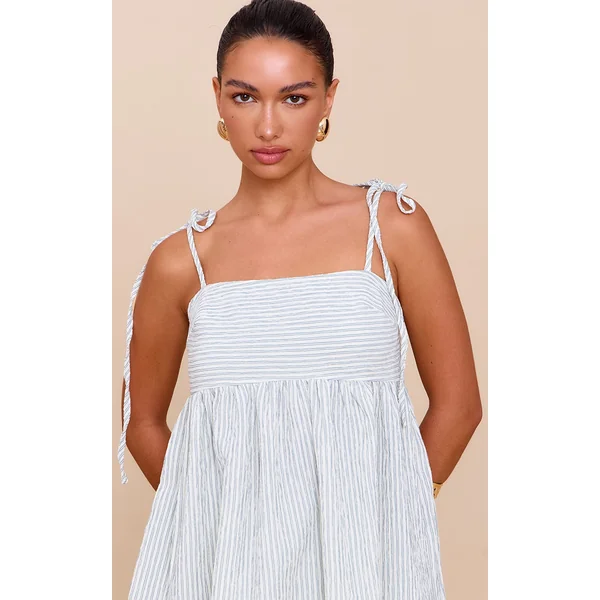 Sage Green Woven Textured Striped Floaty Top