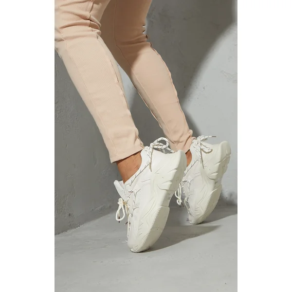 Sand Combat Lace Up Double Sole Chunky Sneakers