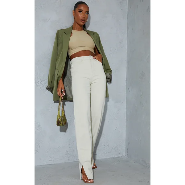 Sand Split Hem Jeans