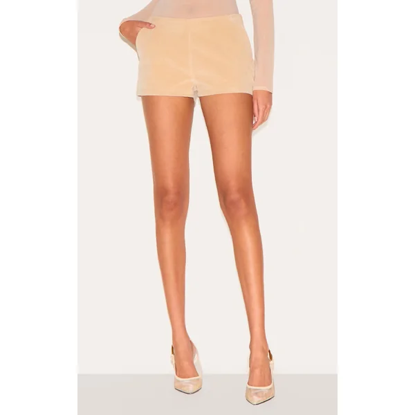 Sand Suede Low Rise Hot Pants