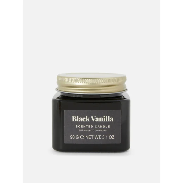 Scented Candle in Glass Jar - Black