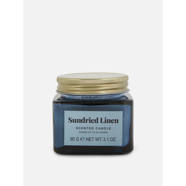 Scented Candle in Glass Jar - Blue