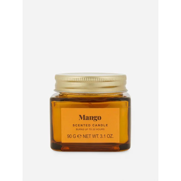 Scented Candle in Glass Jar - Orange