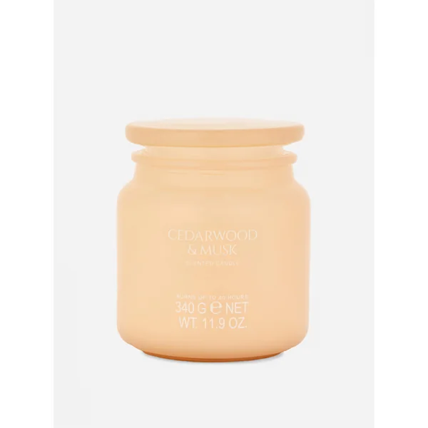 Scented Candle In Lidded Jar - Beige