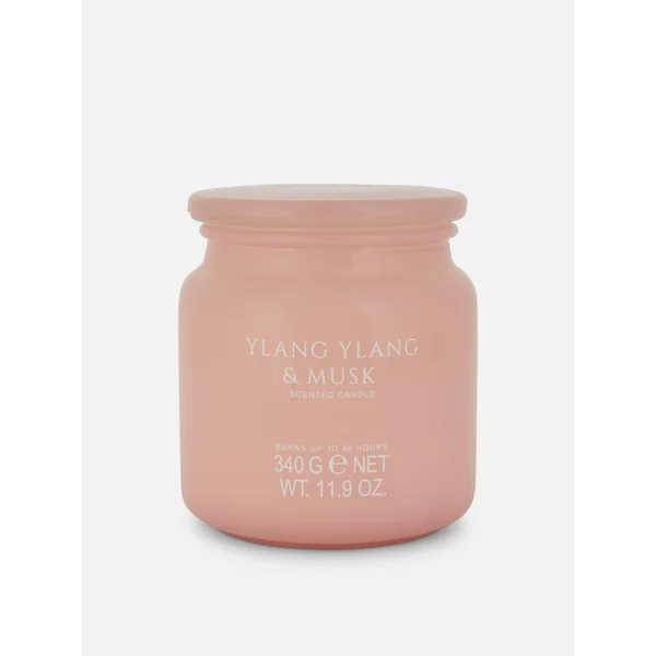 Scented Candle In Lidded Jar - Pink