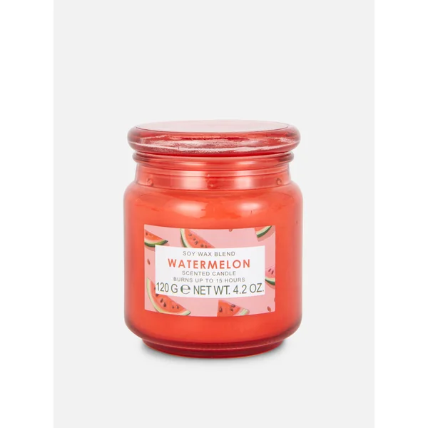 Scented Suction Lid Jar Candle - Red