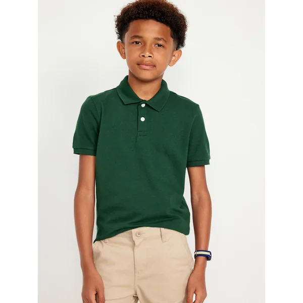 School Uniform Pique Polo Shirt for Boys - Plant Life