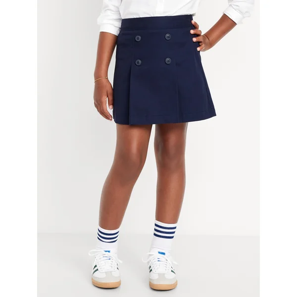 School Uniform Skort for Girls - Ink Blue
