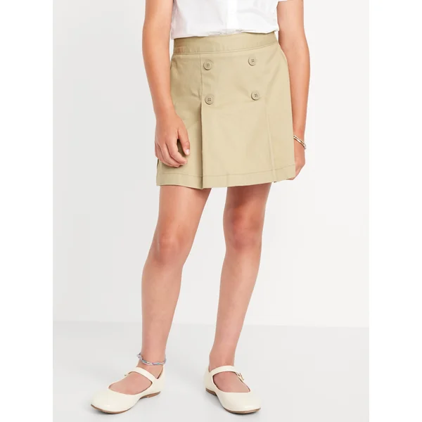 School Uniform Skort for Girls - Rolled Oats