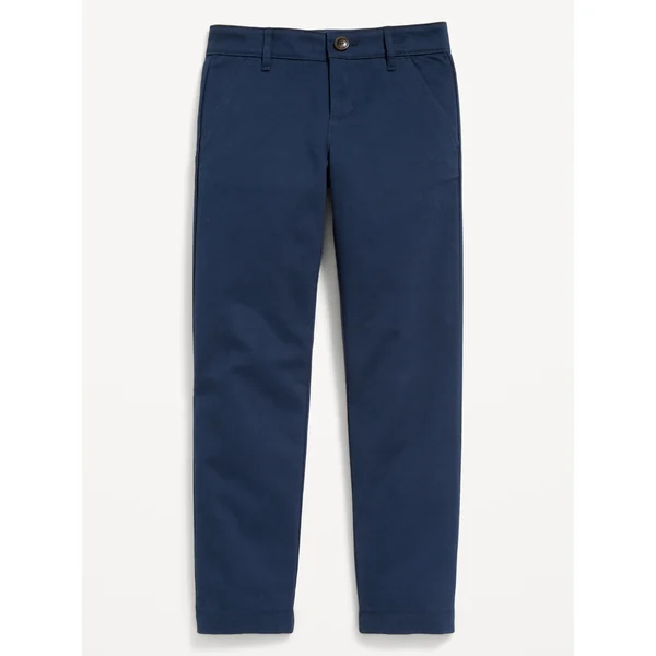 School Uniform Straight Leg Pants for Girls - Ink Blue