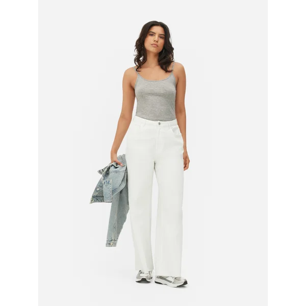 Scoop Neck Stretch Cami - Gray Heather