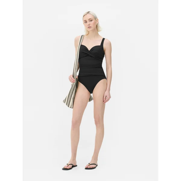 Sculpting Gathered Swimsuit - Black