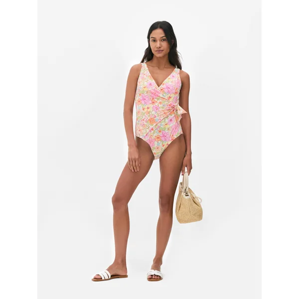 Sculpting Wrap Swimsuit - Lemon