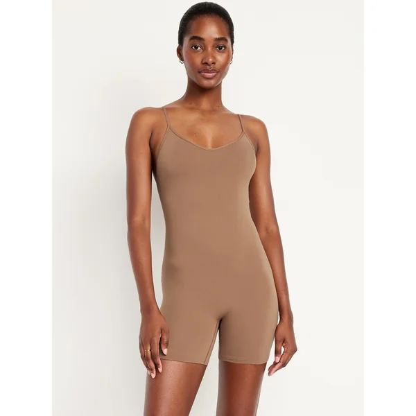 Seamless Cami Short Bodysuit - COCOA FAWN