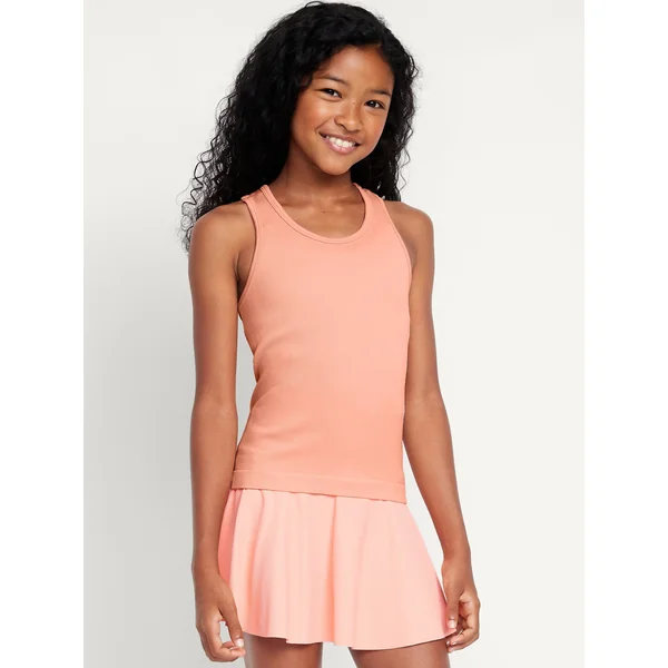 Seamless Fitted Performance Tank Top for Girls - Just Peachy